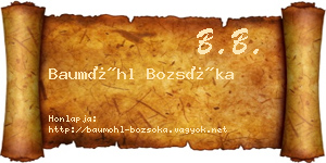 Baumöhl Bozsóka névjegykártya